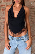 Trending Eyes For You Halter Top Black