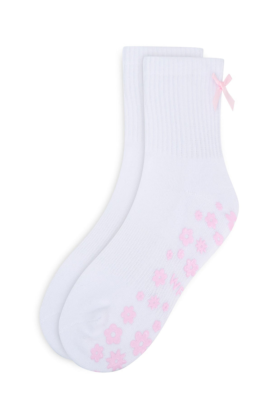 Trending Flower Power Grip Socks Ballet Pink