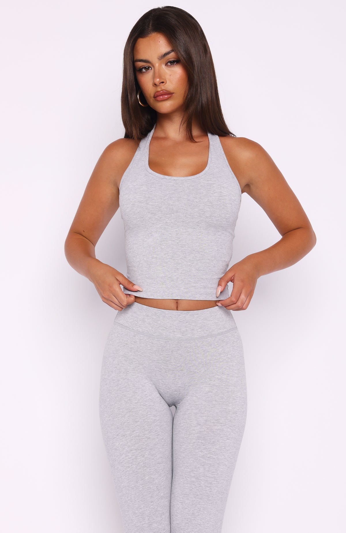 Trending Focus On The Good Halter Top Grey Marle