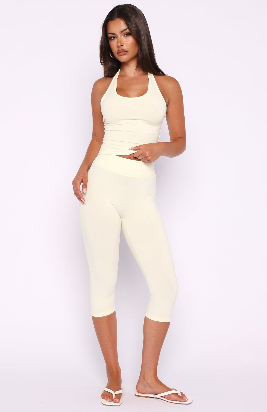 Trending Focus On The Good Halter Top Lemon