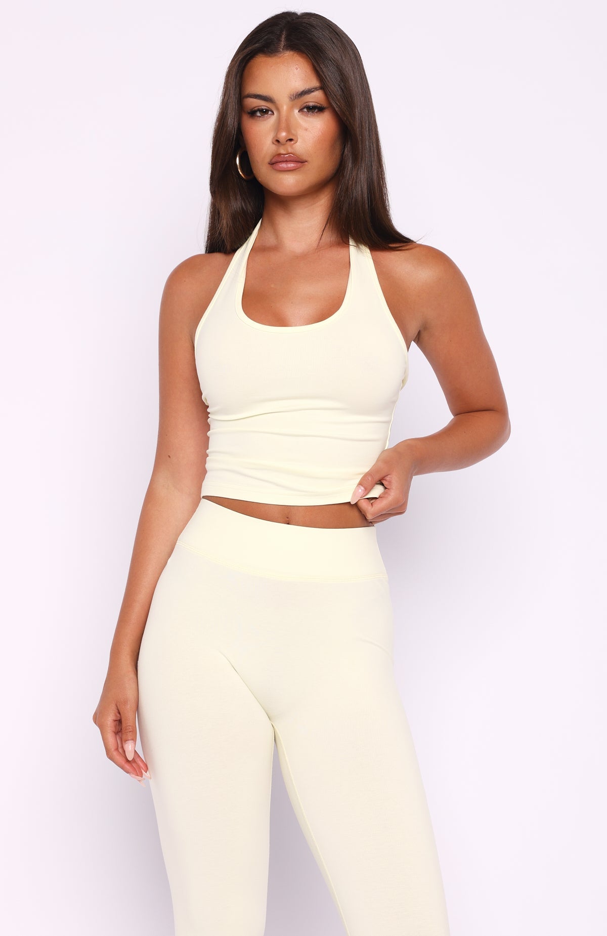Trending Focus On The Good Halter Top Lemon