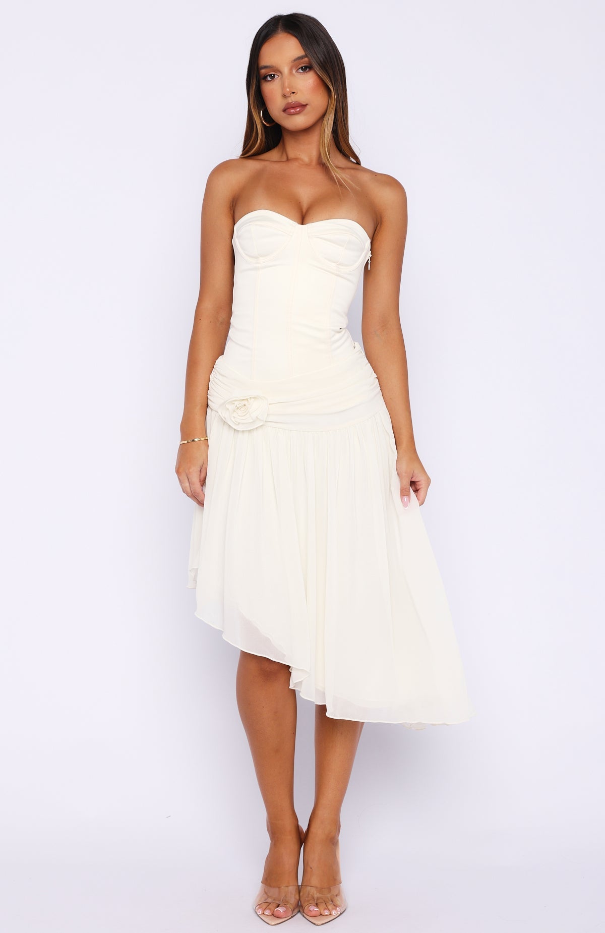 Trending Forever Love Midi Skirt Off White