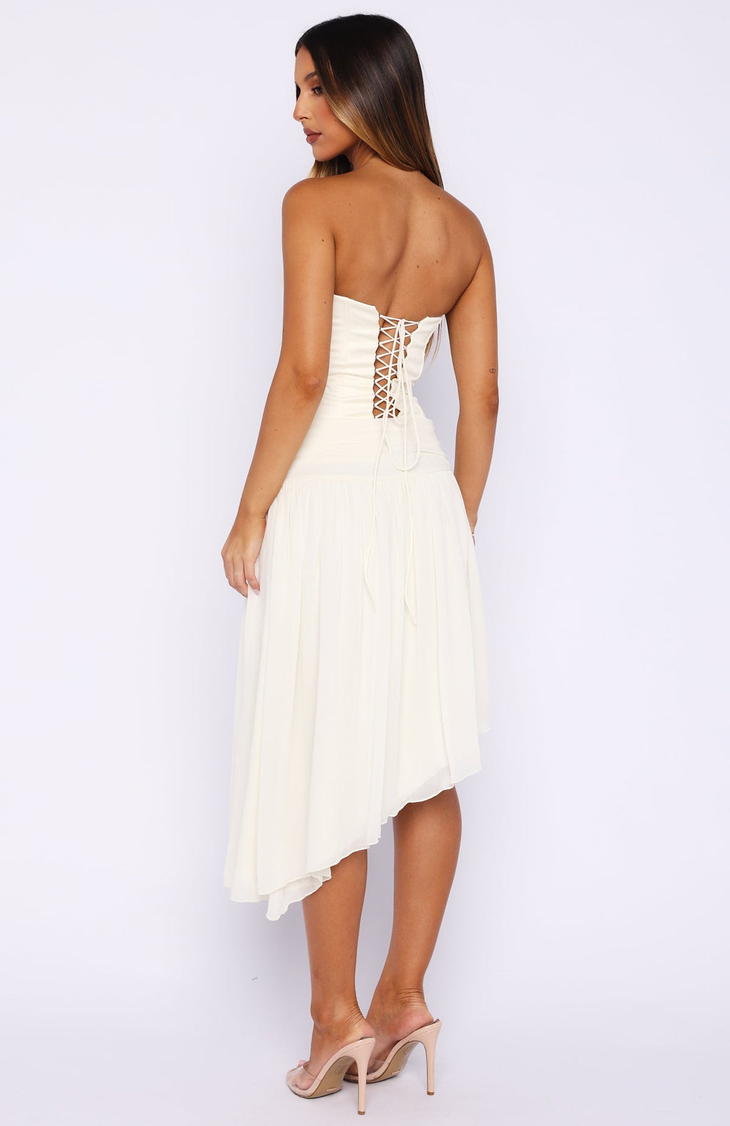 Trending Forever Love Midi Skirt Off White