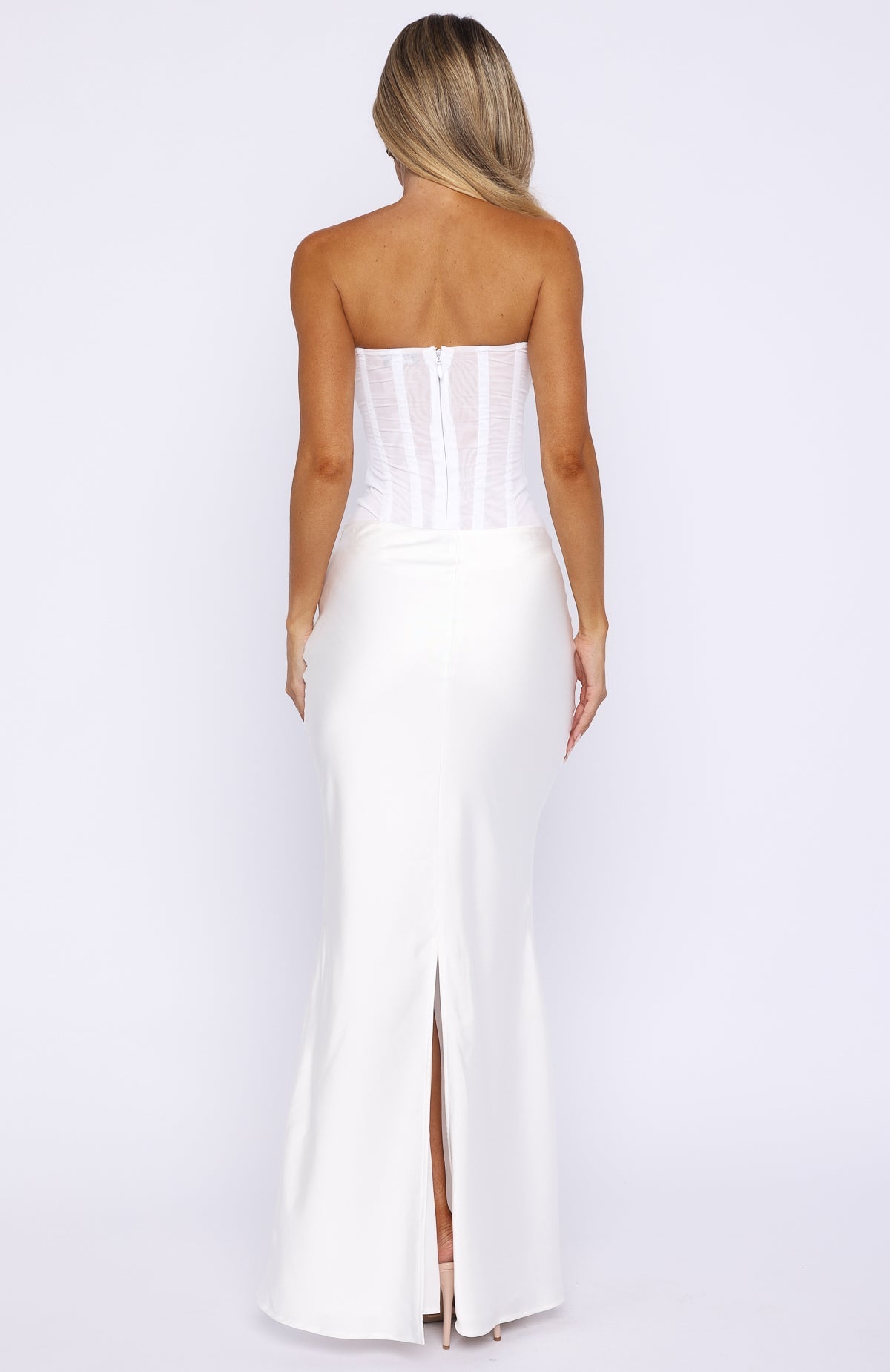 Trending Forever Starts Now Maxi Skirt Off White