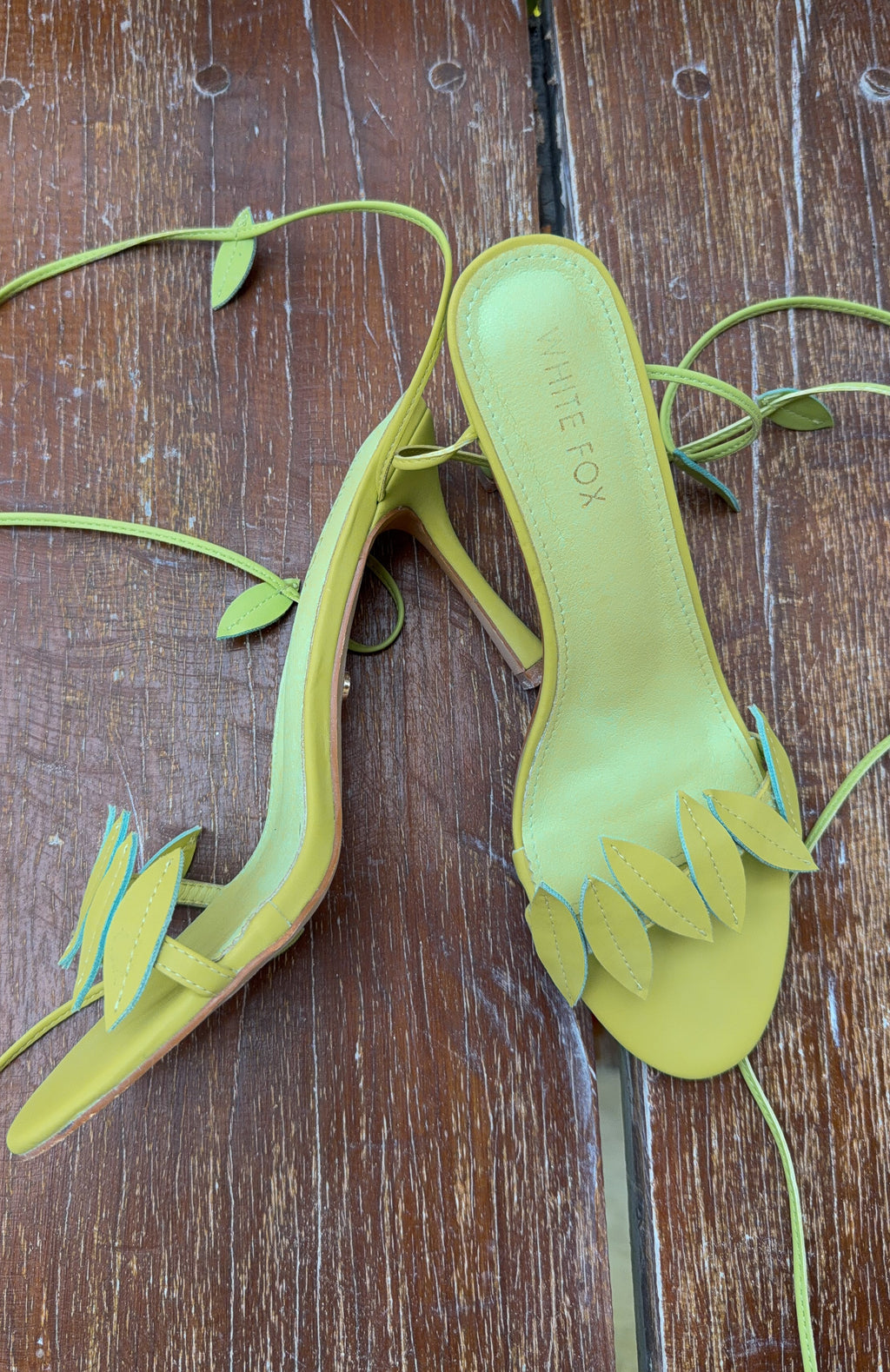 Trending Fritz Wrap Heels Lime PU