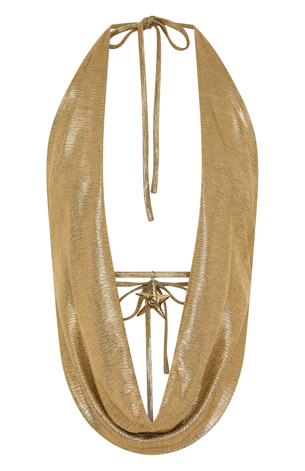 Trending Got You Covered Cowl Neck Top Gold