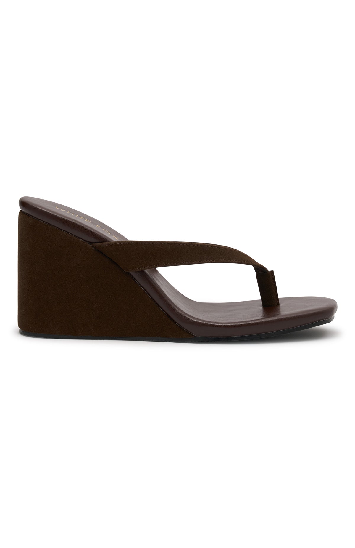 Trending Grace Wedge Chocolate Faux Suede