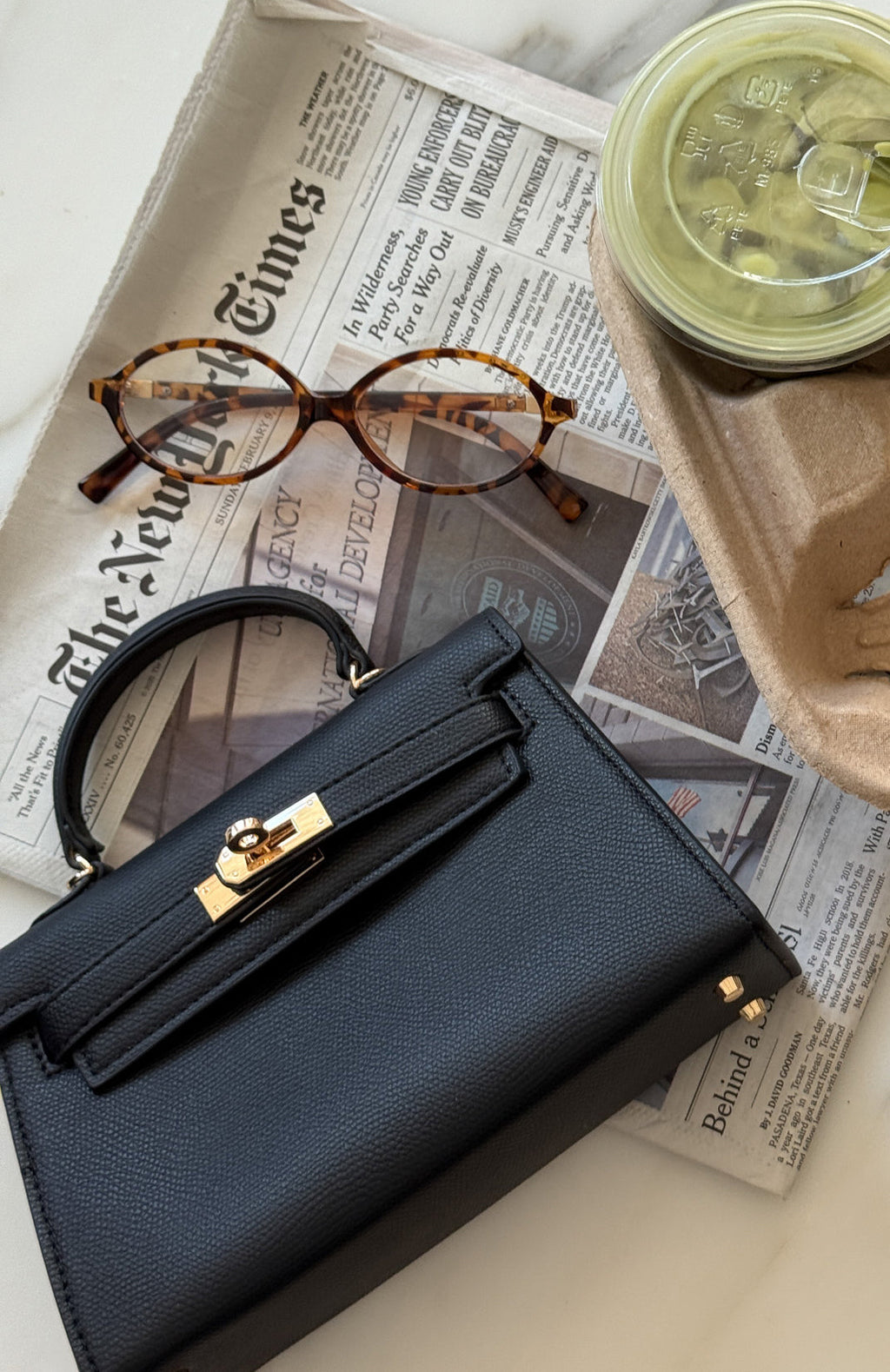 Trending Hope Top Handle Bag Black