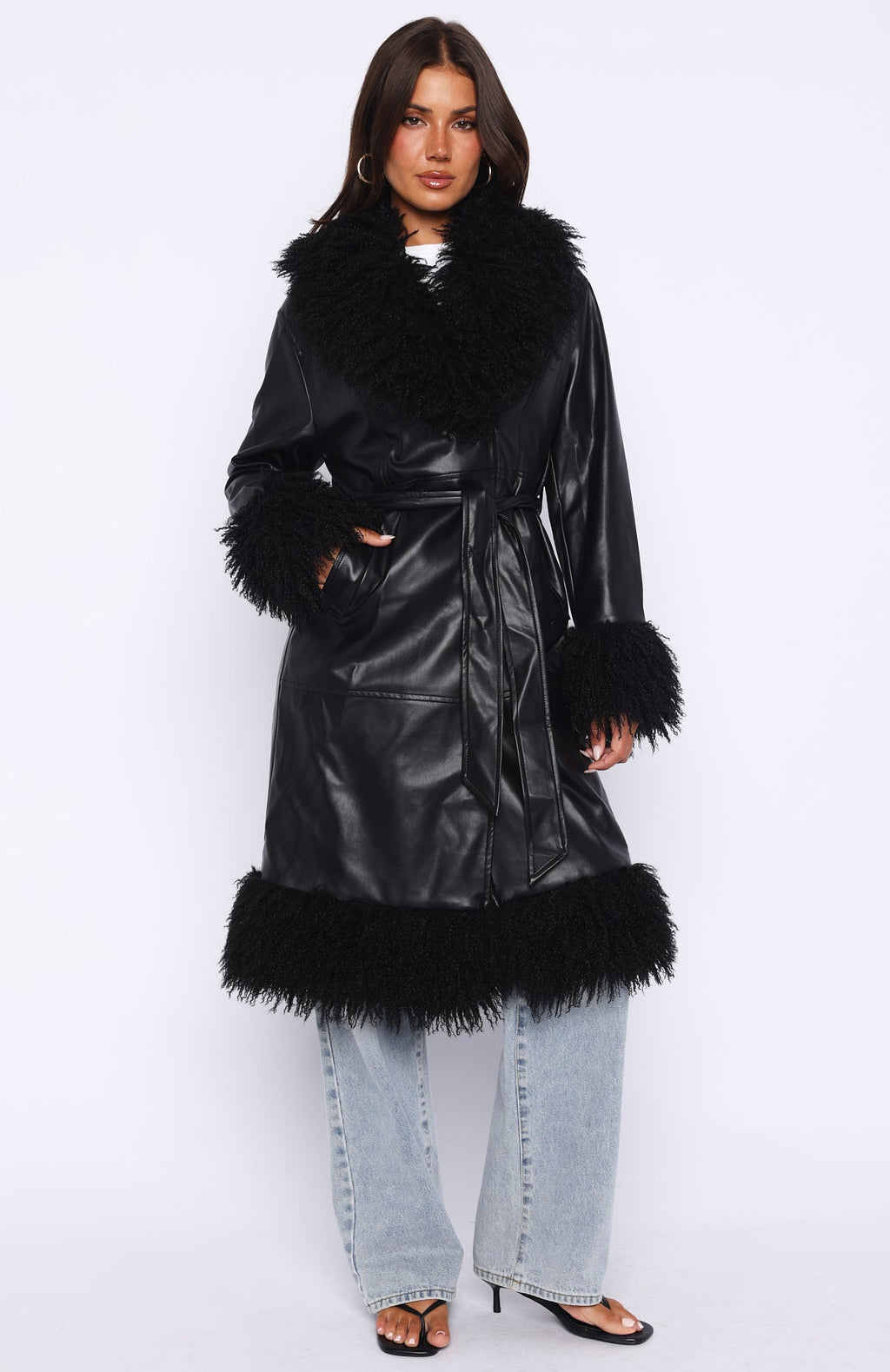 Trending In My Space PU Jacket Black
