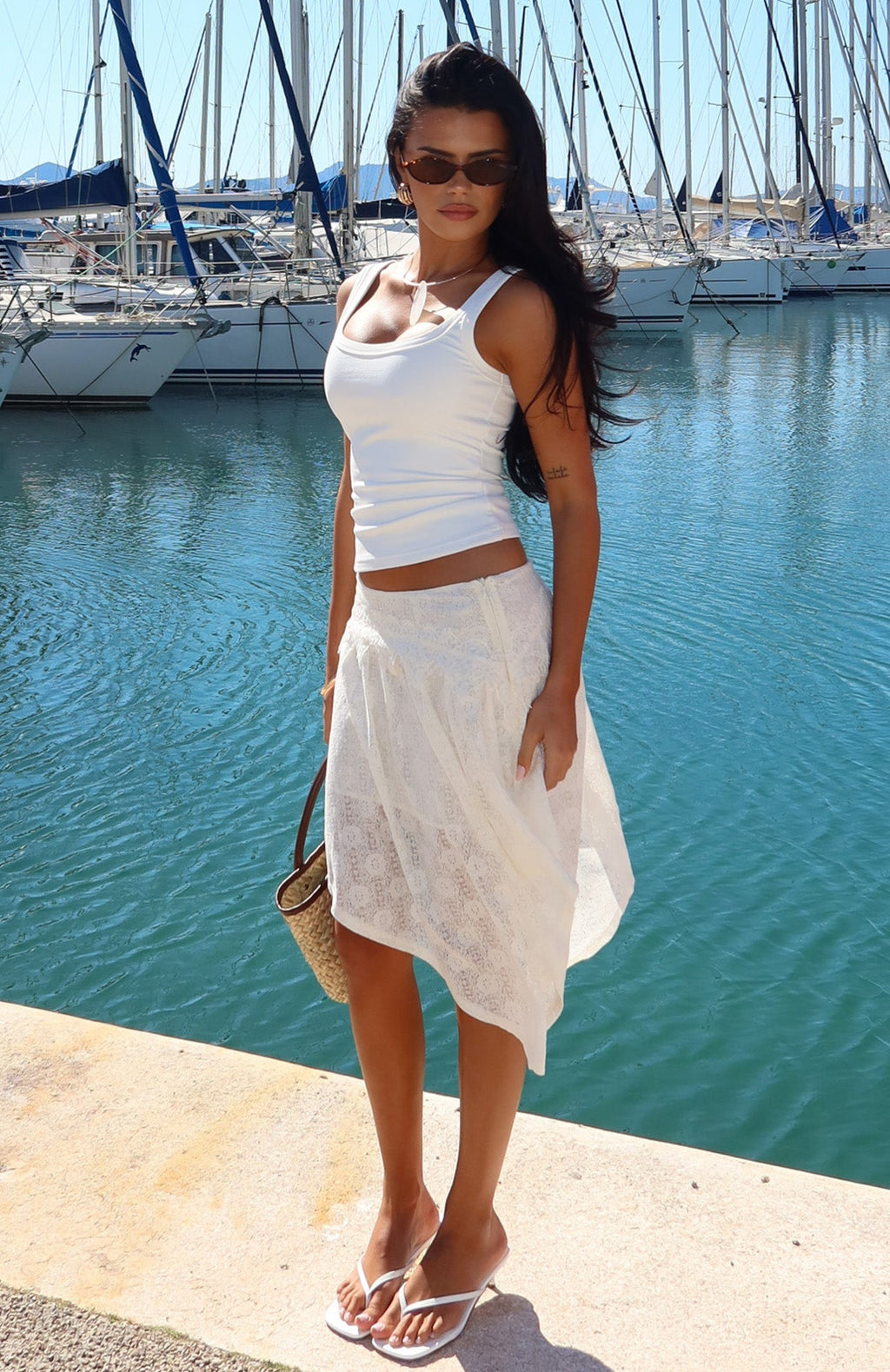 Trending In The Current Skirt Off White
