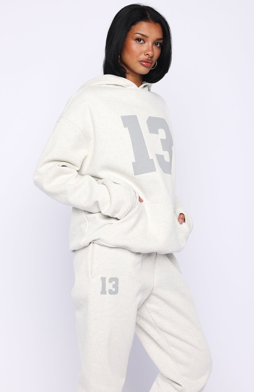 Trending Its Your Chance Oversized Hoodie Grey Marle