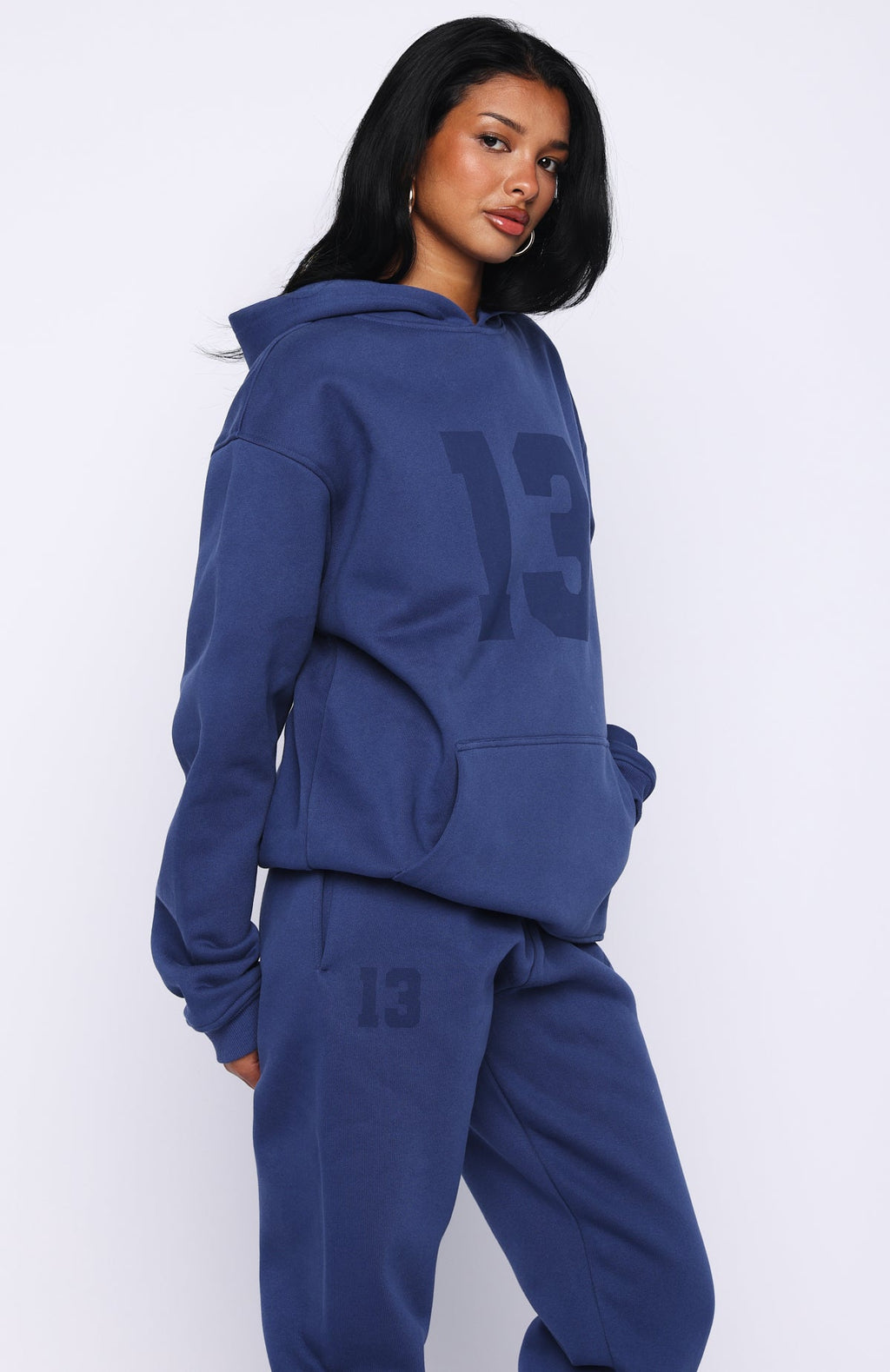 Trending Its Your Chance Oversized Hoodie Navy