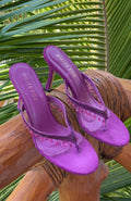 Trending Jackie Mules Purple Faux Suede