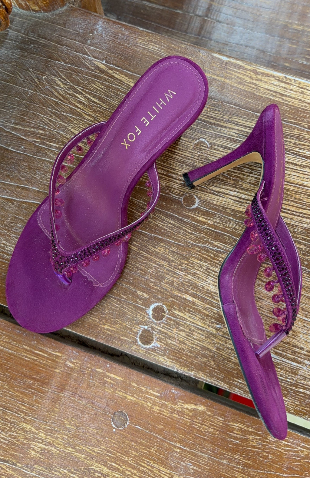 Trending Jackie Mules Purple Faux Suede
