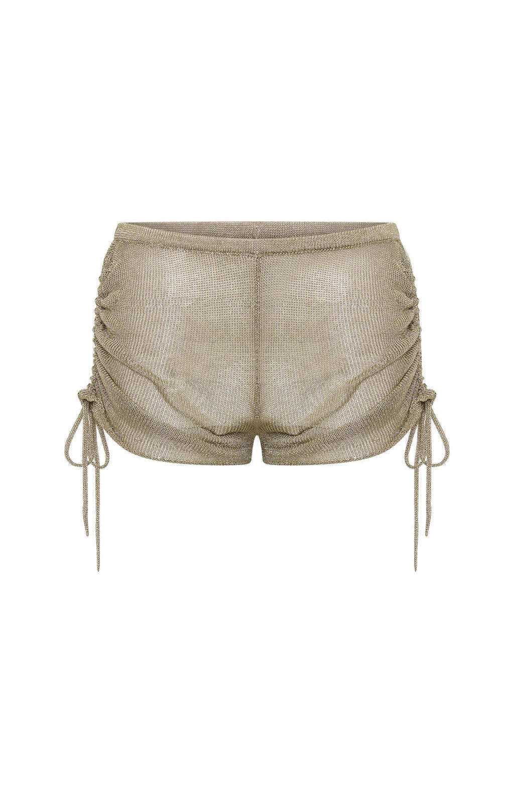 Trending Just Out Here Knit Booty Shorts Gold