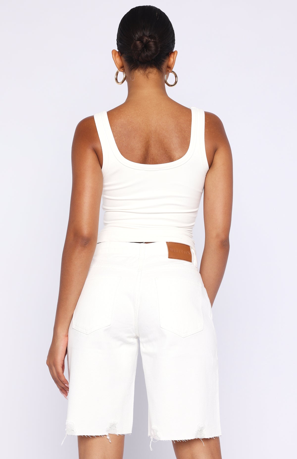 Trending Kahlia Denim Shorts White
