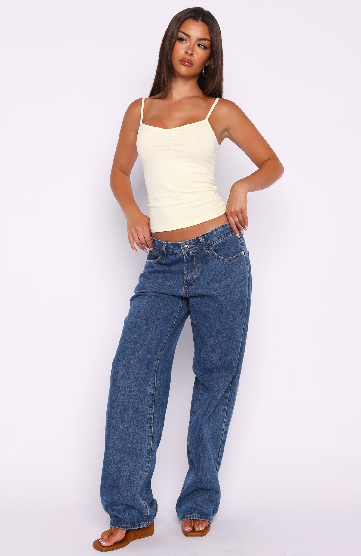 Trending Keeping It Cute V Neck Cami Top Lemon