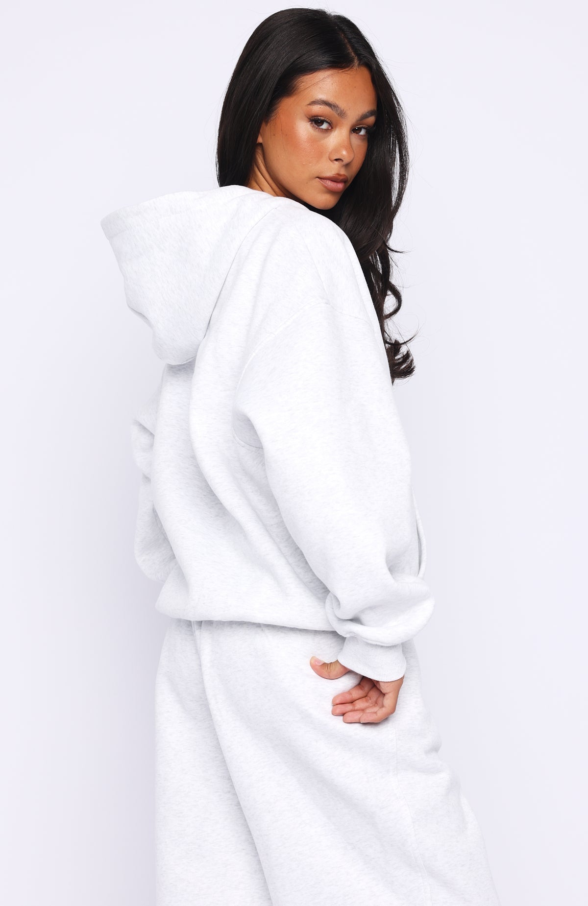 Trending Know What You Want Oversized Hoodie Grey Marle