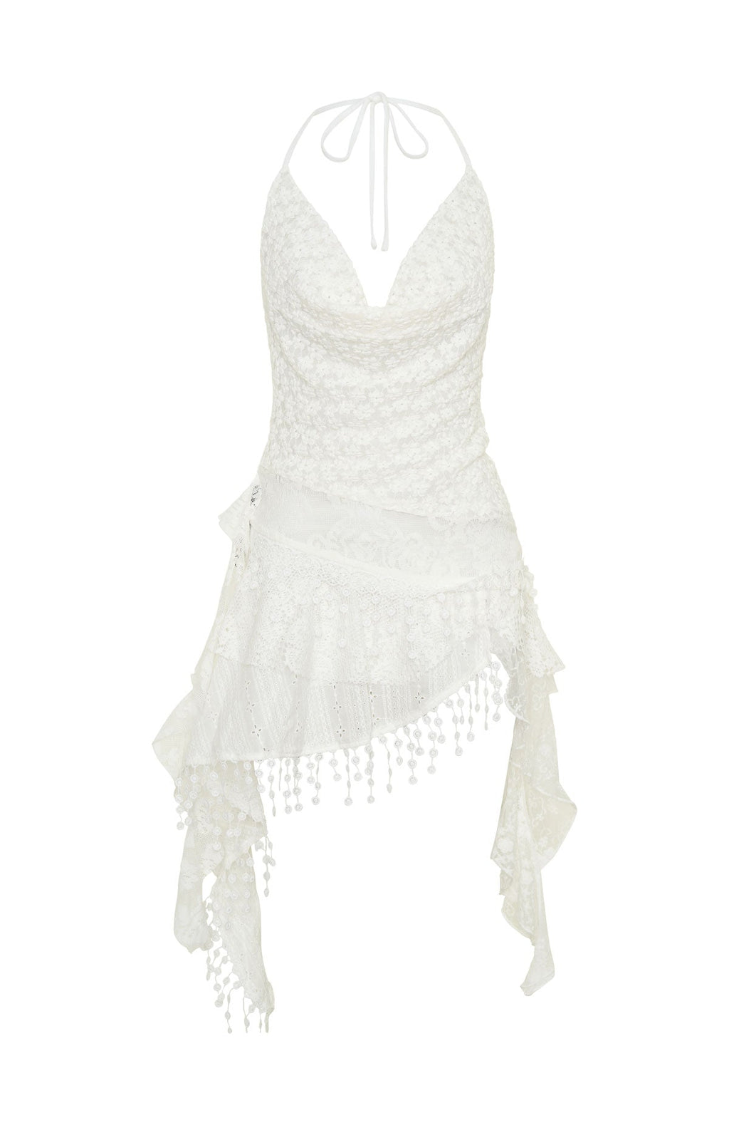 Trending Lets Roll Mini Dress Off White
