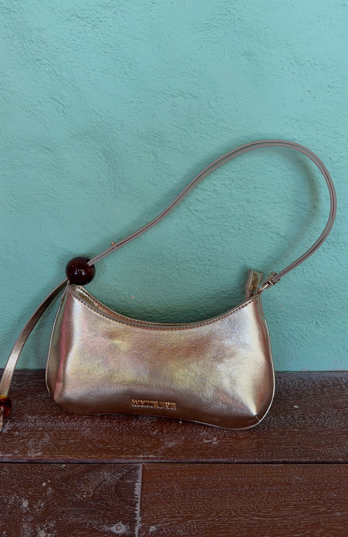 Trending Lotus Shoulder Bag Light Gold PU