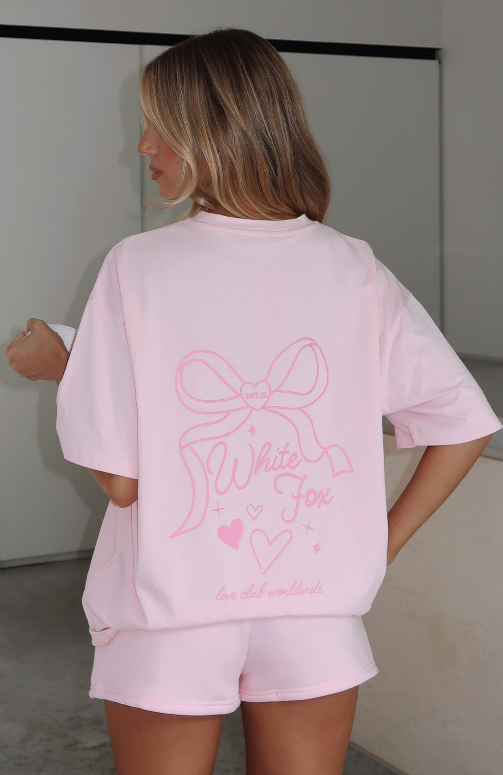 Trending Love You Forever Oversized Tee Pink