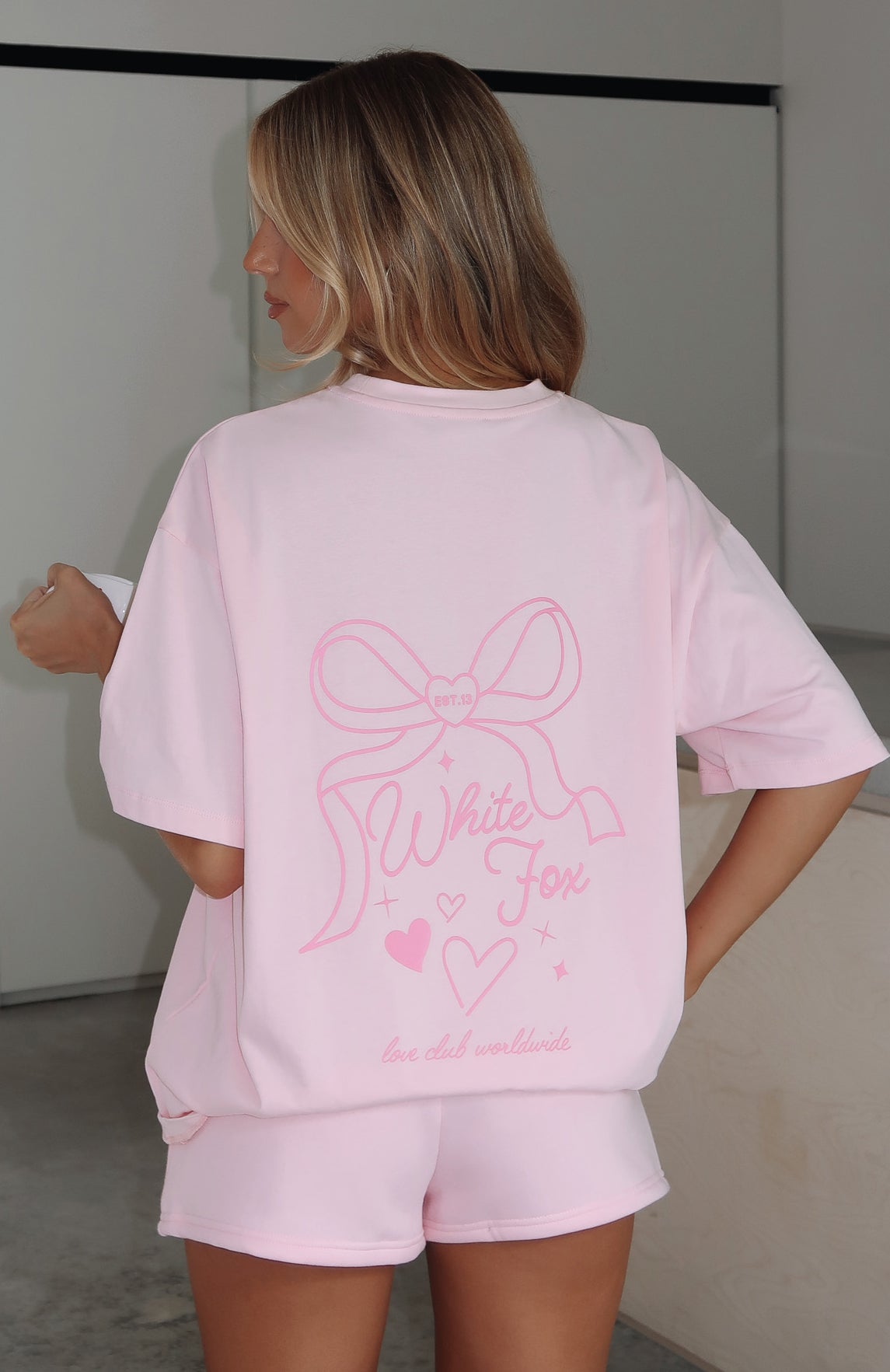 Trending Love You Forever Oversized Tee Pink