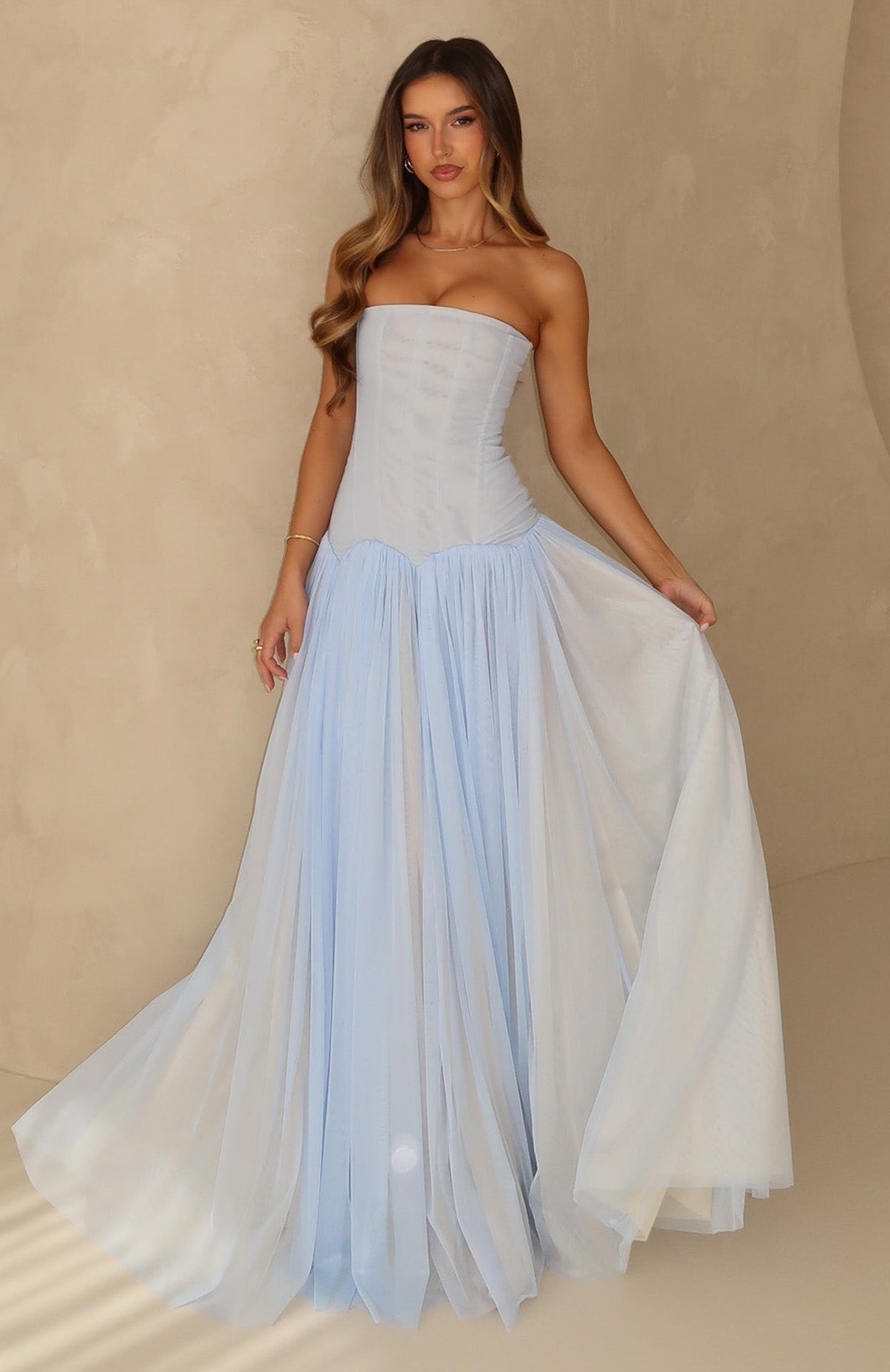 Trending Magic Muse Maxi Dress Baby Blue