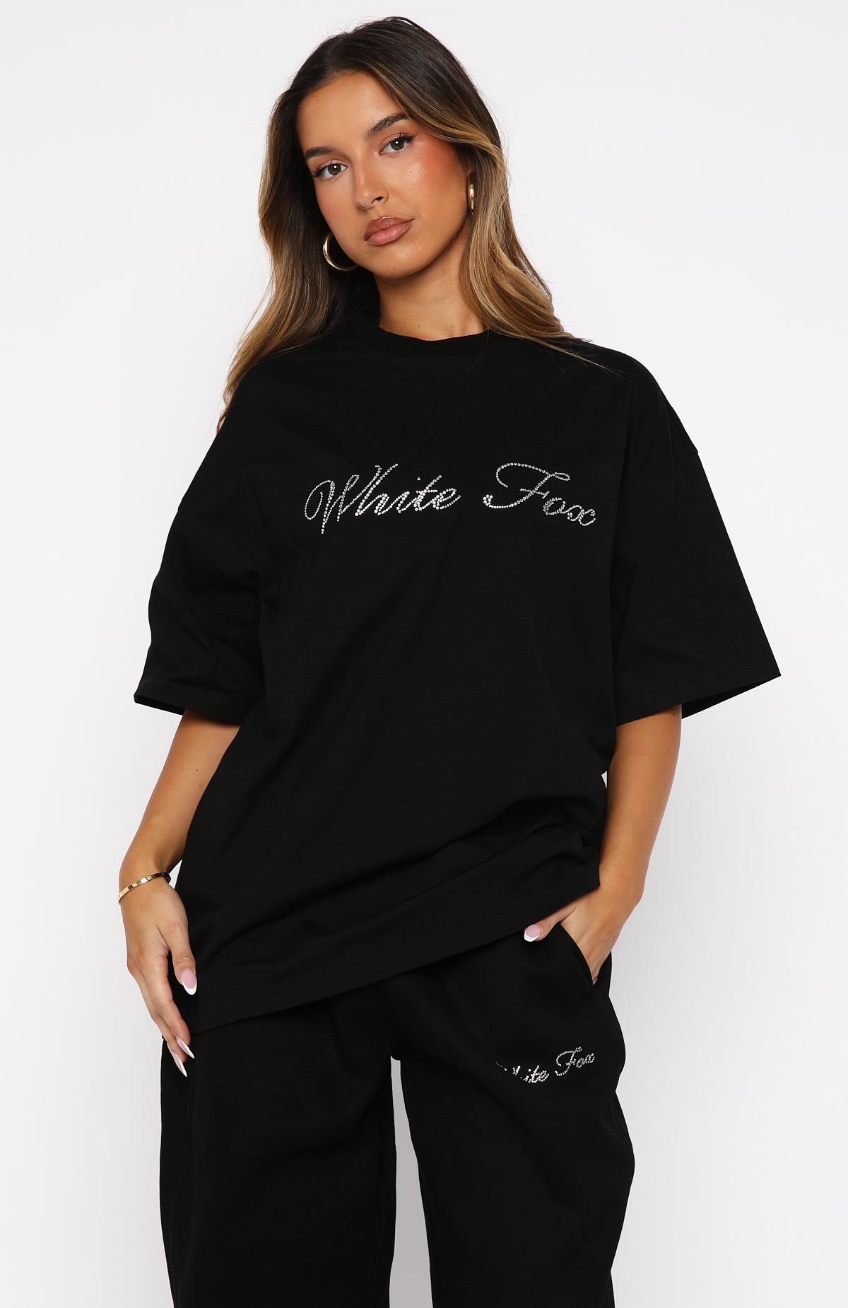 Trending Make It Or Break It Oversized Tee Black