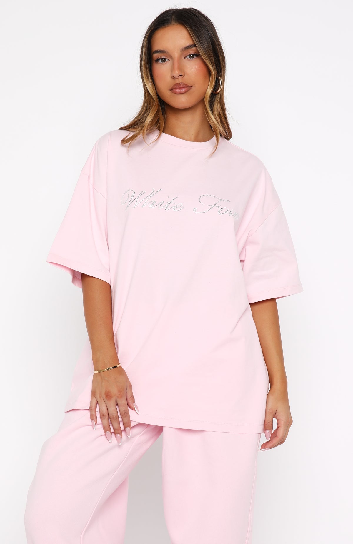 Trending Make It Or Break It Oversized Tee Pink
