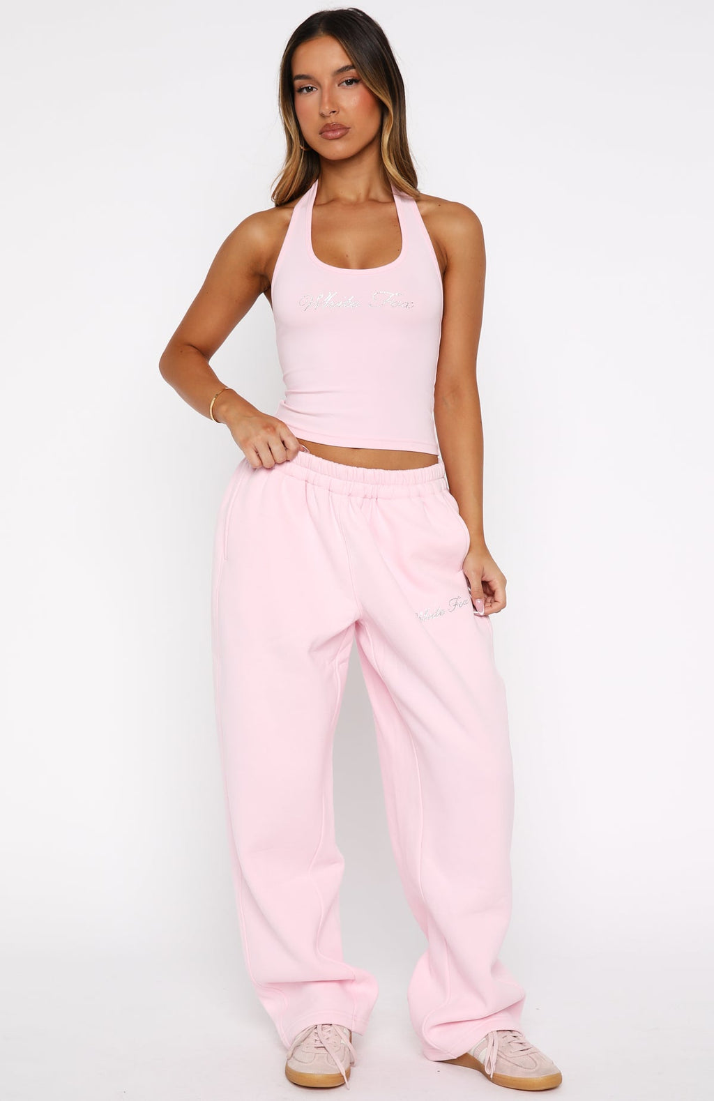 Trending Make It Or Break It Barrel Leg Sweatpants Pink