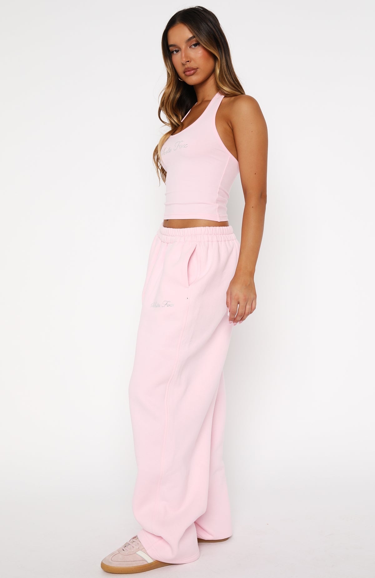 Trending Make It Or Break It Barrel Leg Sweatpants Pink