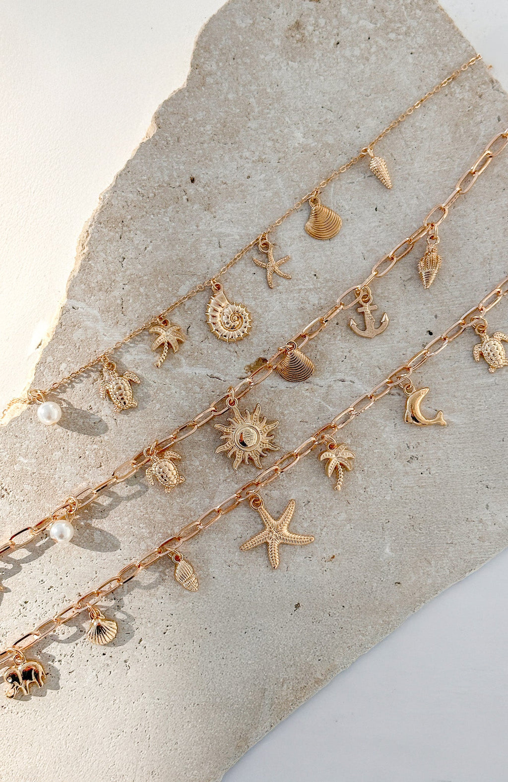 Trending Mayer Necklace 3 Piece Set Gold