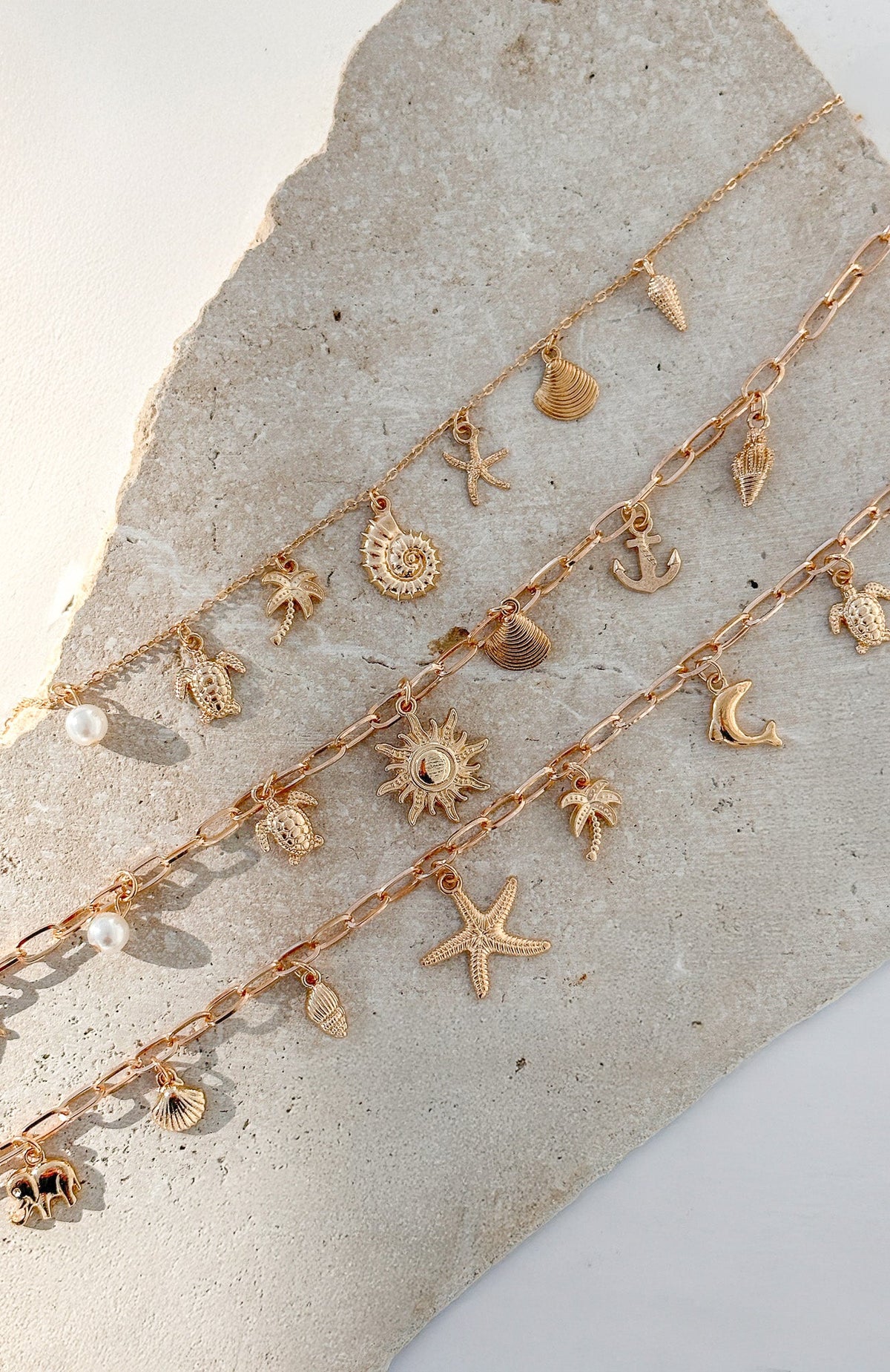 Trending Mayer Necklace 3 Piece Set Gold