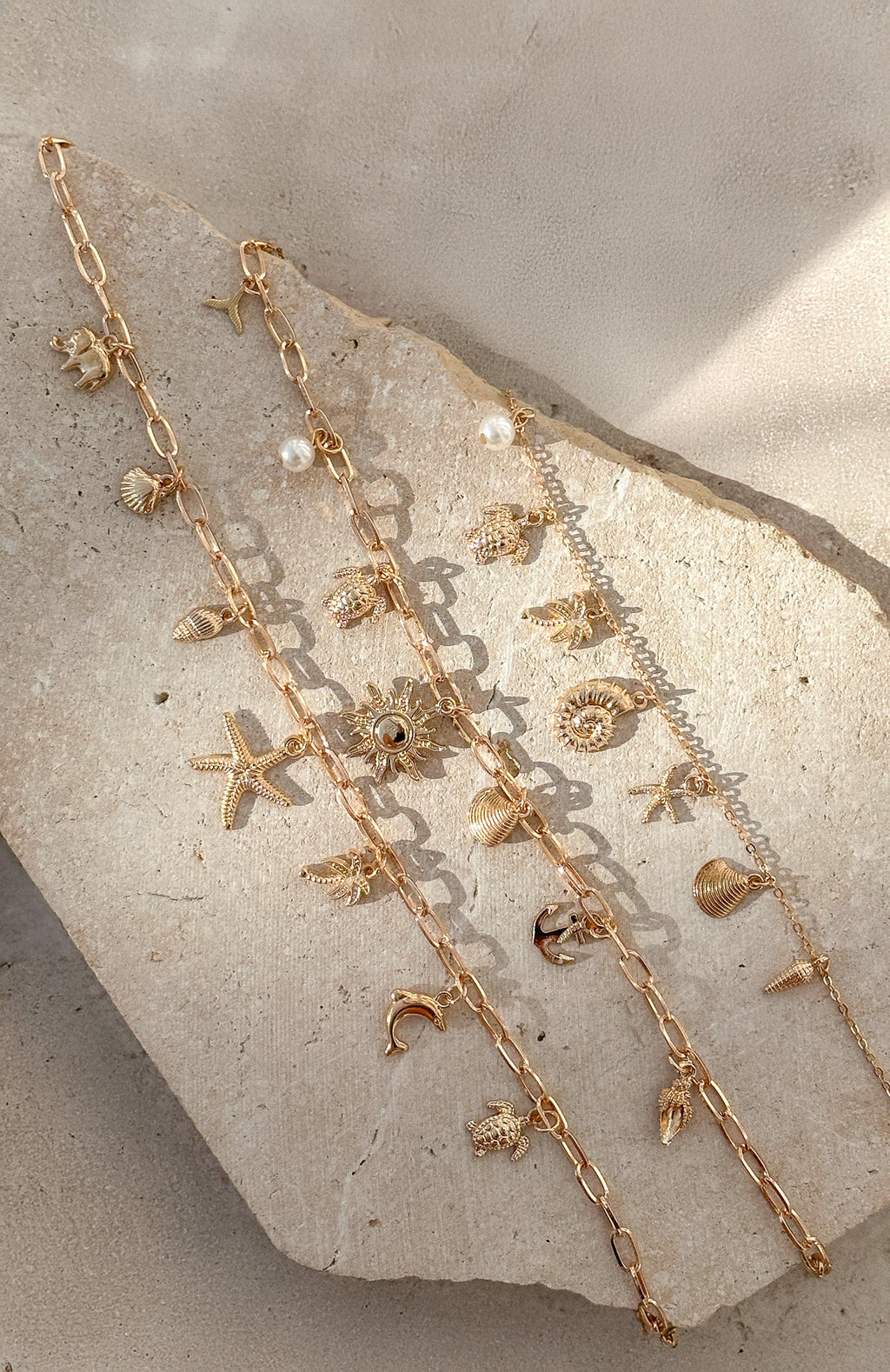 Trending Mayer Necklace 3 Piece Set Gold