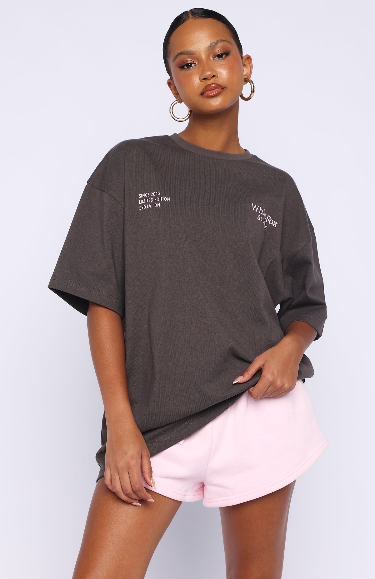 Trending Midnight Chill Oversized Tee Charcoal