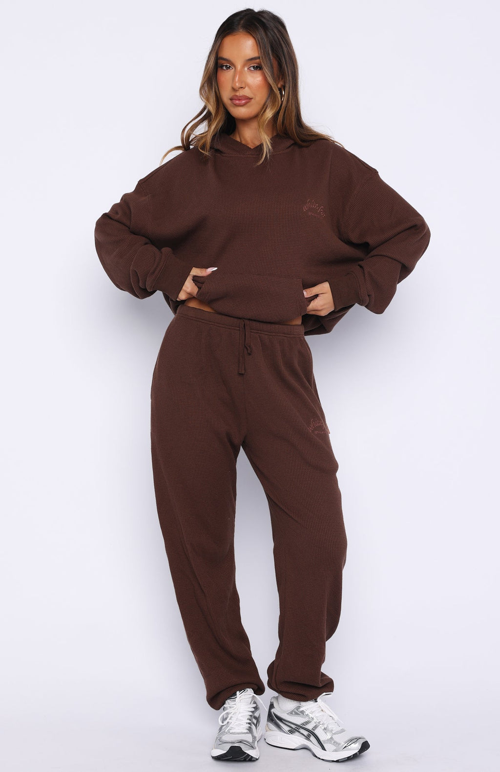 Trending Moving Out Waffle Sweatpants Chocolate