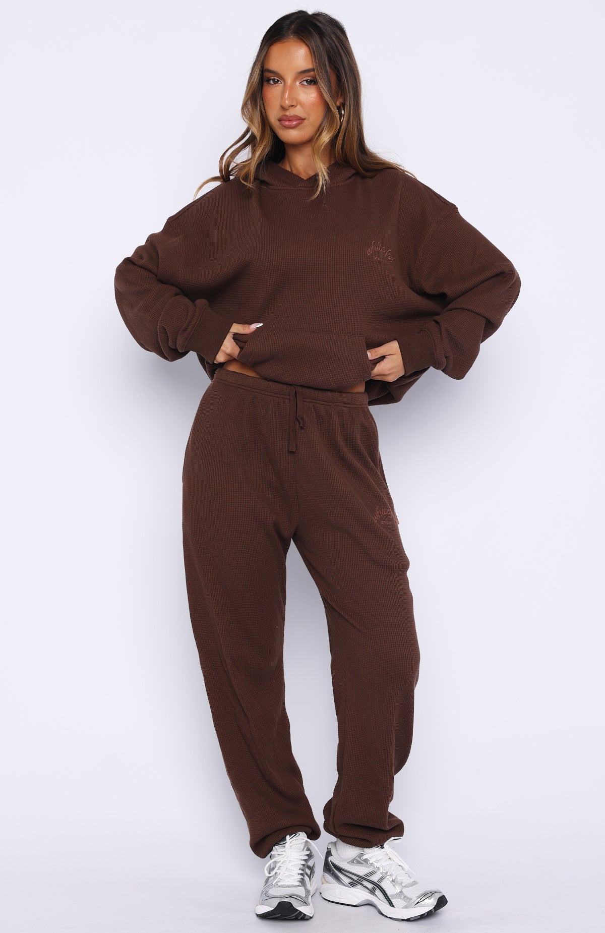 Trending Moving Out Waffle Sweatpants Chocolate