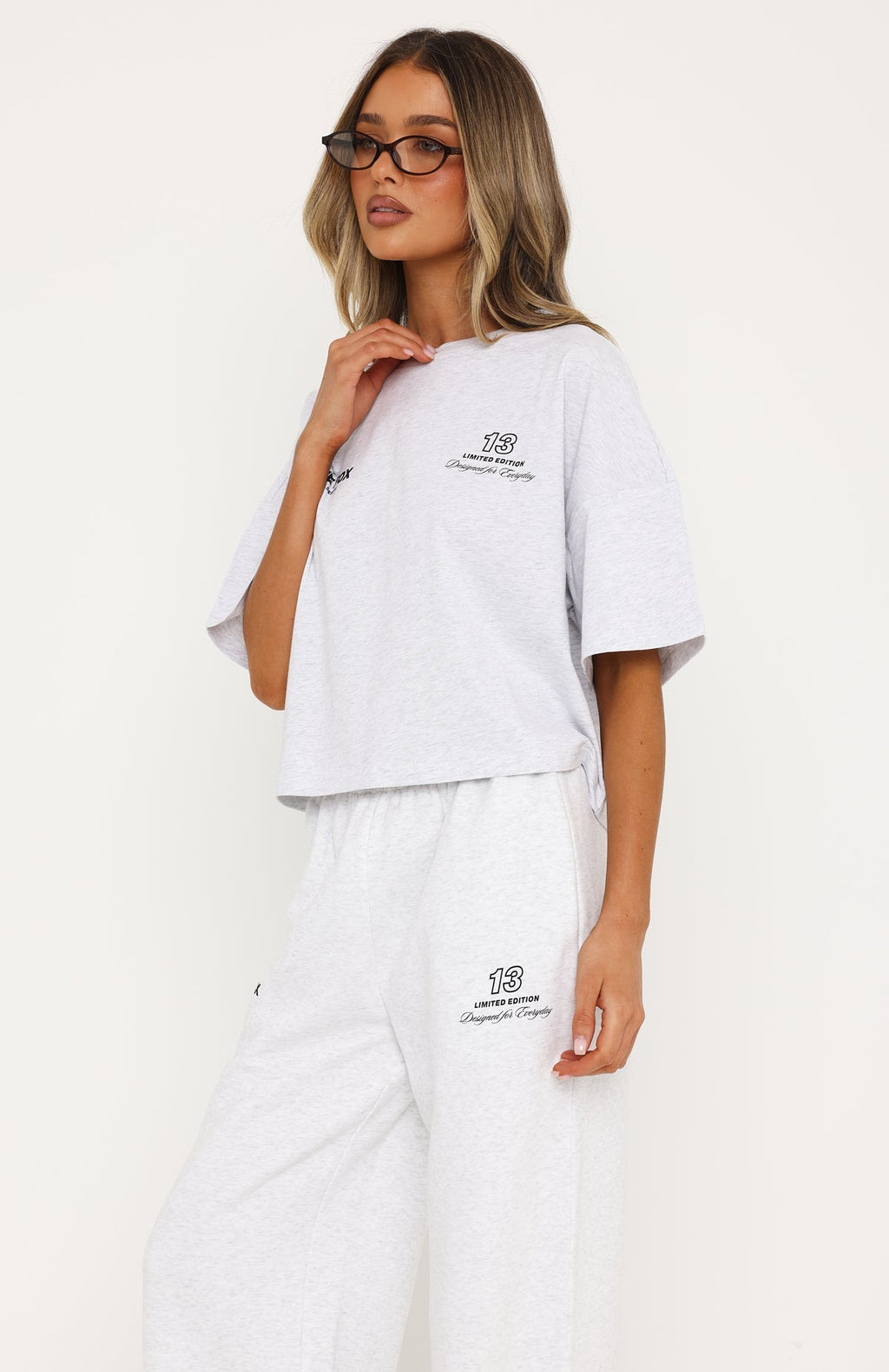 Trending Never Missed Boxy Oversized Tee Grey Marle