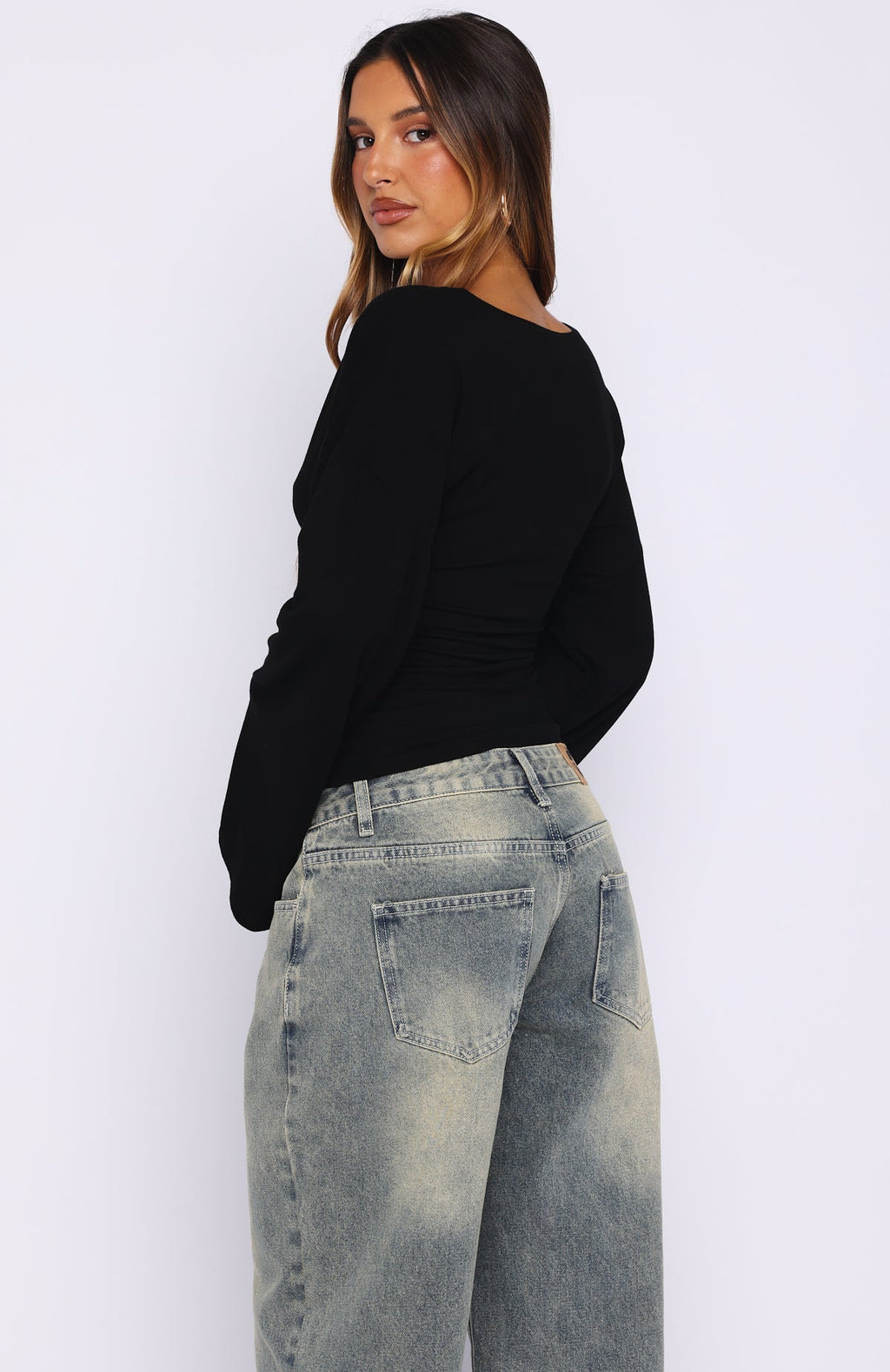 Trending Nobodys Watching Long Sleeve Top Black