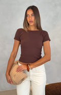 Trending Not Like The Rest Short Sleeve Top Chocolate