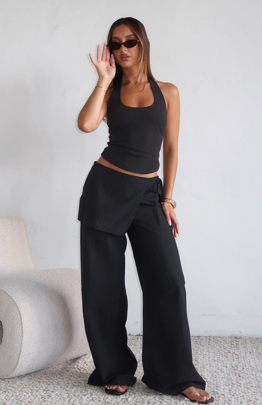 Trending Off Beat Pants Black