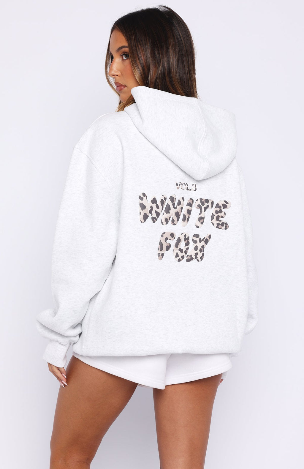 Trending Offstage Printed Oversized Hoodie Grey MarleLeopard