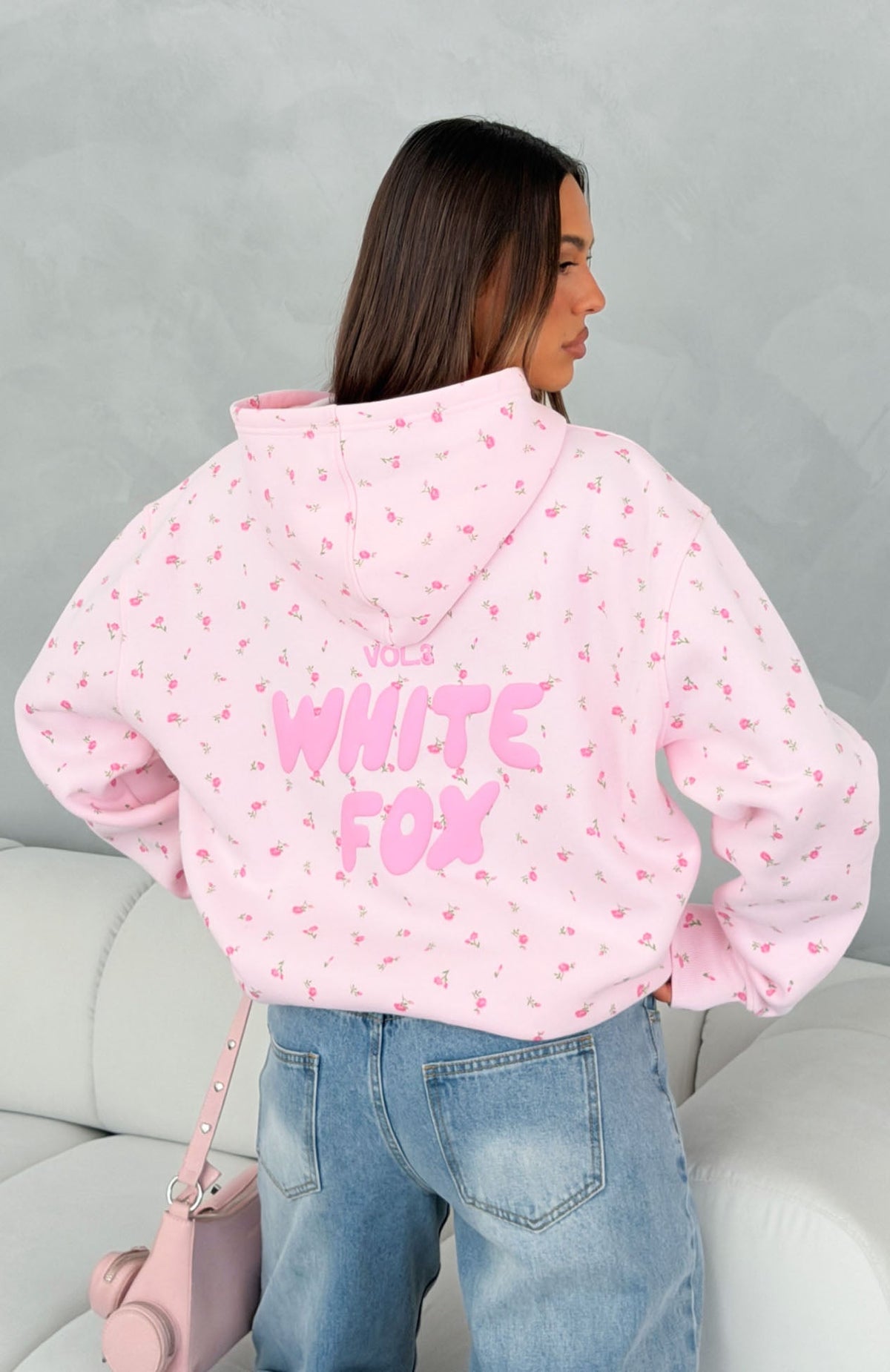 Trending Offstage Printed Oversized Hoodie Posy Ditsy