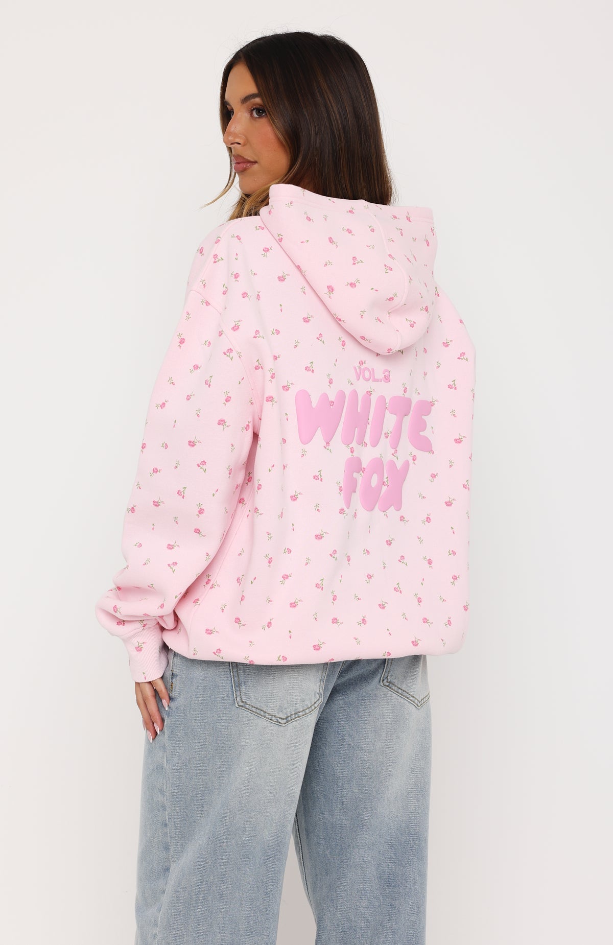 Trending Offstage Printed Oversized Hoodie Posy Ditsy