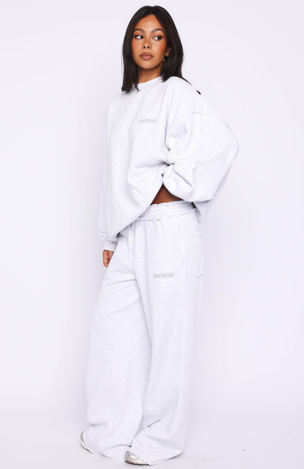 Trending On My Own Terms Wide Leg Sweatpants Grey Marle