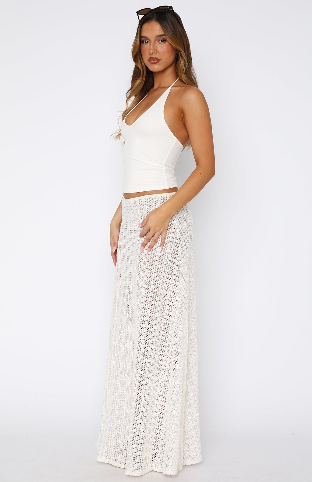 Trending Beach Bound Maxi Skirt Pearl