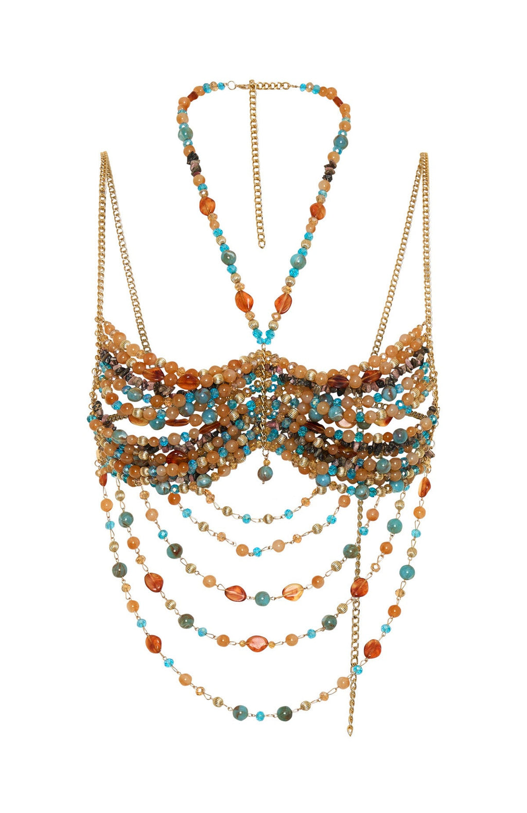 Trending Own The Night Beaded Top Burnt Orange