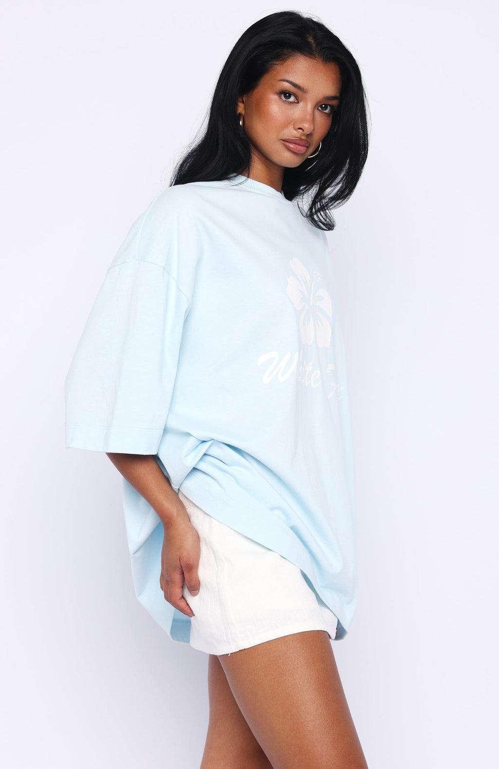 Trending Own Your Glow Oversized Tee Blue
