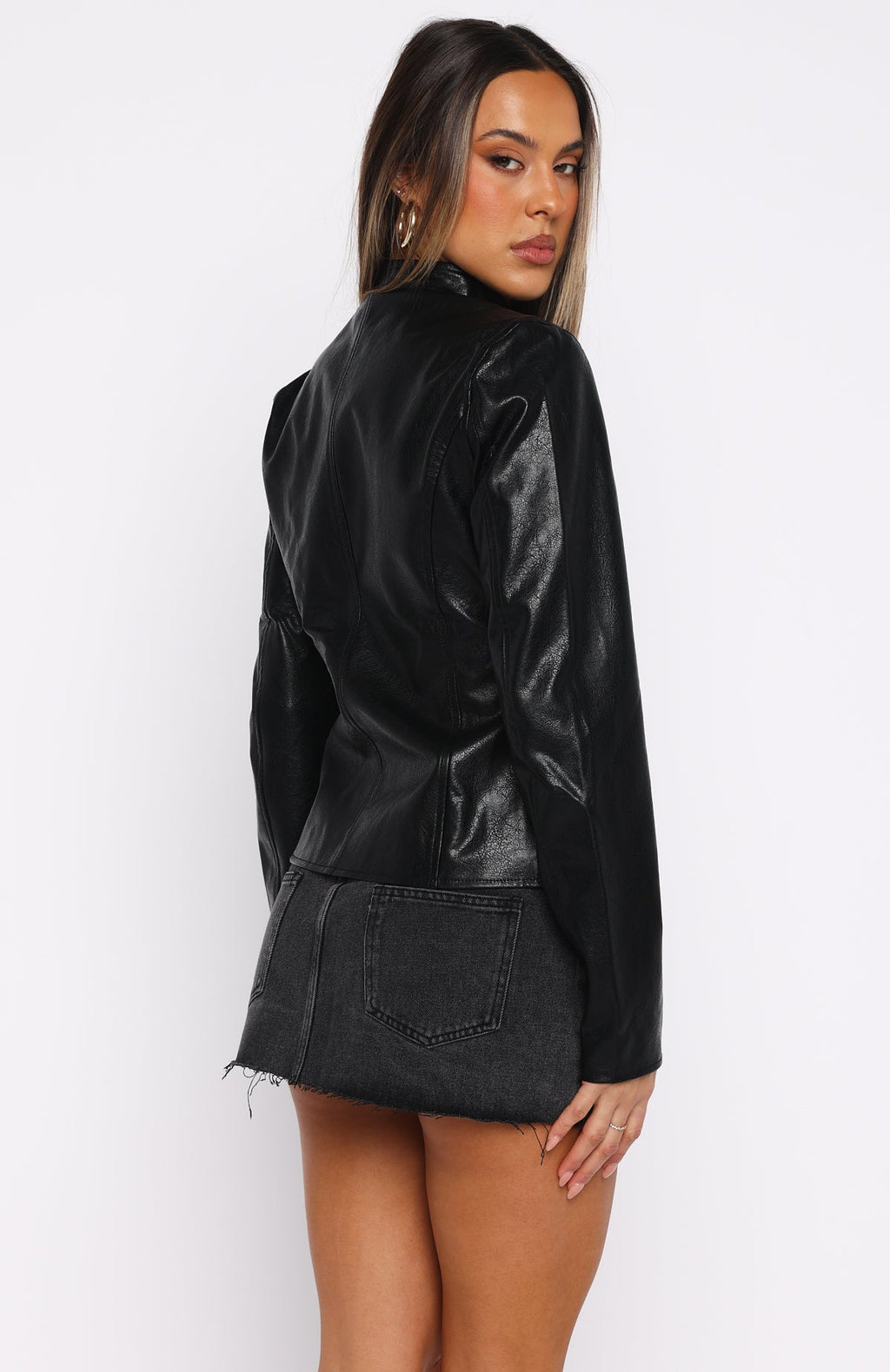 Trending Parlour Talk PU Jacket Black