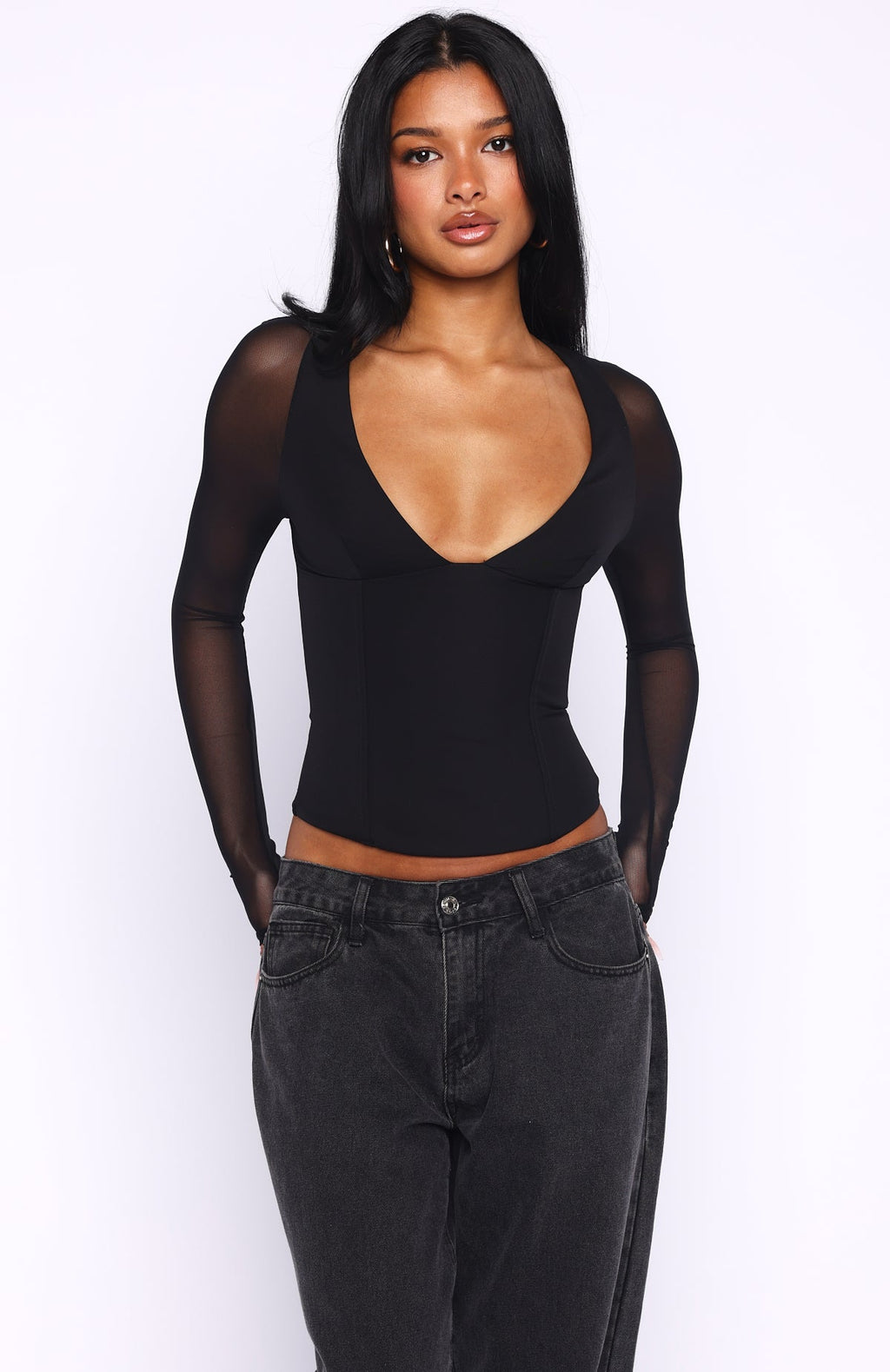 Trending Past Your Prime Long Sleeve Top Black